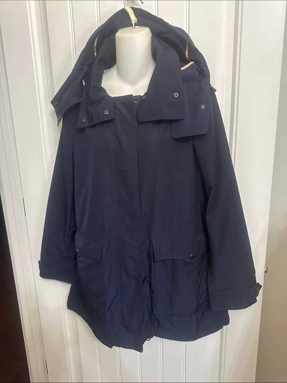 Burberry Brit Navy Rain Coat Jacket S/P